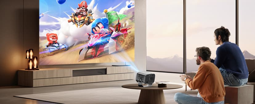 Smart Projector with WIFI and Bluetooth, 800ANSI Native 1080P Portable Projector Built-in Apps, Auto Keystone & Electric Focus Movie Projector for Home Theater, Compatible with IOS/Android/HDMI/USB