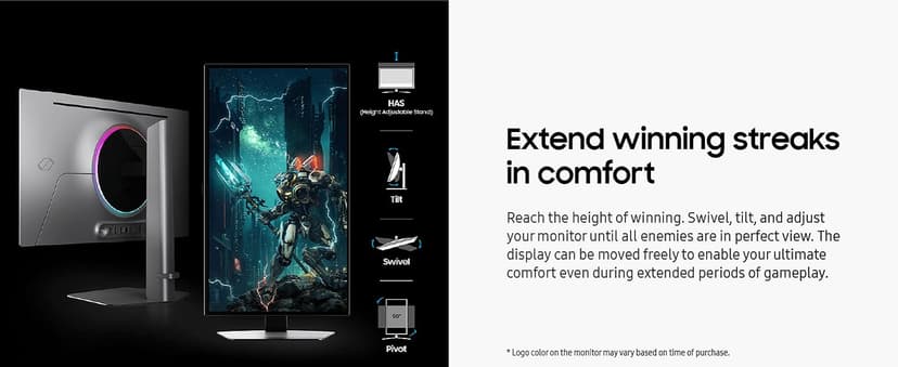 Samsung 27” Odyssey OLED G6 (G60SD) Series Gaming Monitor with QHD & QD-OLED, 360Hz 0.03ms, AMD FreeSync Premium Pro, Anti-Glare, Sleek Design, Cooling System, 3 Year Warranty, LS27DG602SNXZA