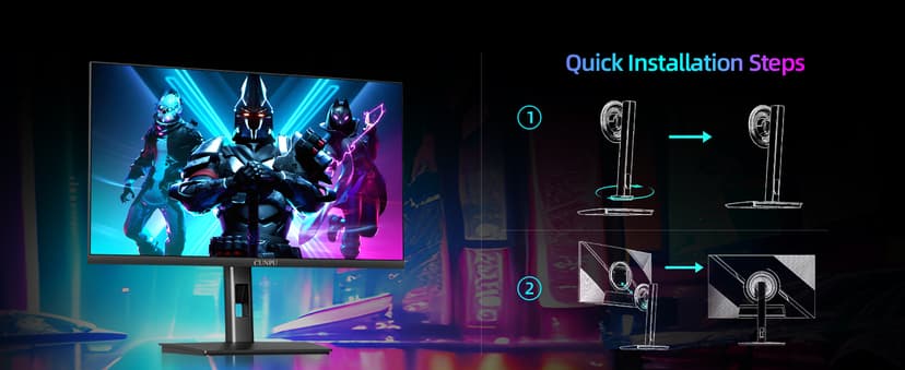 27 Inch 4K 144Hz Gaming Monitor, UHD 3840x2160 Fast IPS Panel PC Monitor, 135% sRGB, HDR400Nit, Freesync & G-sync, Support PS5 120Hz VRR, HDMI 2.1,DP 1.4, Height/Vertical Adjustment