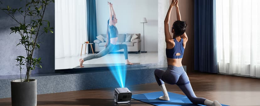 Smart Projector with WIFI and Bluetooth, 800ANSI Native 1080P Portable Projector Built-in Apps, Auto Keystone & Electric Focus Movie Projector for Home Theater, Compatible with IOS/Android/HDMI/USB