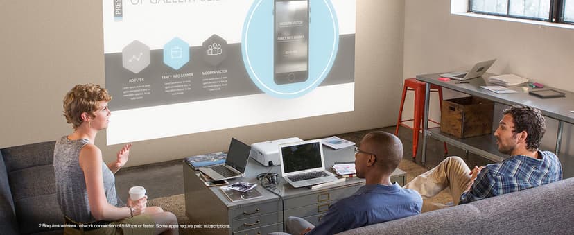 Epson EpiqVision Flex CO-W01 Portable Projector, 3-Chip 3LCD, Widescreen, 3,000 Lumens Color/White Brightness, 5 W Speaker, 300-Inch Home Entertainment and Work, Streaming Ready