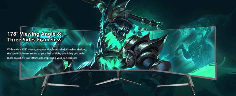 24 inch 3000R Curved Monitor 100Hz FHD 1920x1080p Refresh Rate 16:9 Aspect Ratio Ergonomic Tilt & VESA Compatible - Home Office Gaming Monitor Sync Visual Experience for Work & Play,HDMI * 2