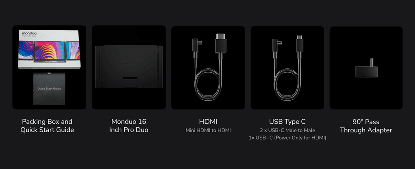 16" Pro Triple Laptop Screen Extender, Dual 16" 2k Portable Monitors, 144Hz, 100% DCI-P3, Compatible with 16" MacBook Pro M1, M2, M3, M4 & Windows Laptops, for Gaming, Creators, & Professional