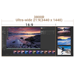 ASUS ProArt Display 34” Ultrawide Curved Professional HDR Monitor (PA34VCNV) - IPS, 21:9 3440 x 1440, 3800R Curve, 100% sRGB/Rec709, ΔE<2, Calman Verified, USB-C Docking PD 96W, RJ45, 3 Year Warranty