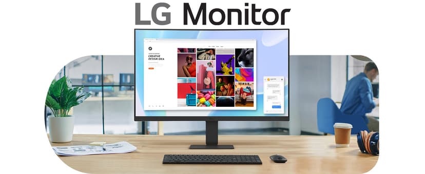 LG 24U421A-B 24-inch Full HD (1920 x 1080) Curved Computer Monitor, 100Hz, 5ms, HDR10, 3-Side Borderless, Switch, HDMI, USB Type-C 15W PD, Tilt Slim Stand, Black