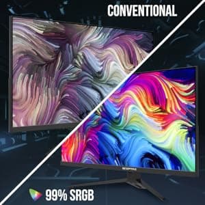 Sceptre 27-inch FHD 1080p IPS Gaming LED Monitor up to 165Hz 144Hz 1ms DisplayPort HDMI, FreeSync FPS RTS Build-in Speakers Gunmetal Black 2022 (E275B-FPT165)