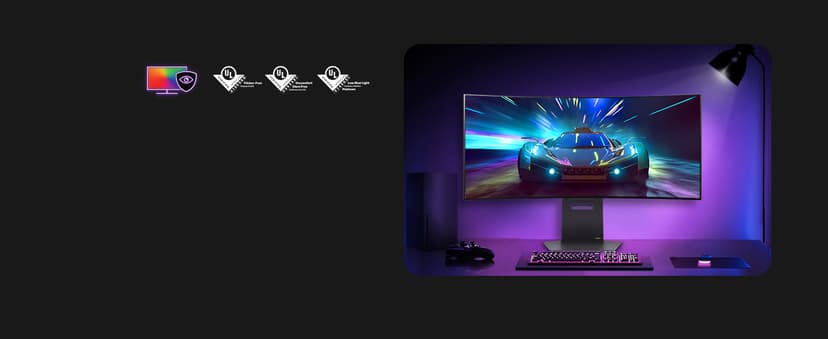 LG 34GS95QE 34-inch Ultragear OLED Curved Gaming Monitor WQHD 1440p 800R 240Hz 0.03ms AMD FreeSync Premium Pro NVIDIA G-Sync HDMI 2.1 DisplayPort Tilt/Height/Swivel Stand Black