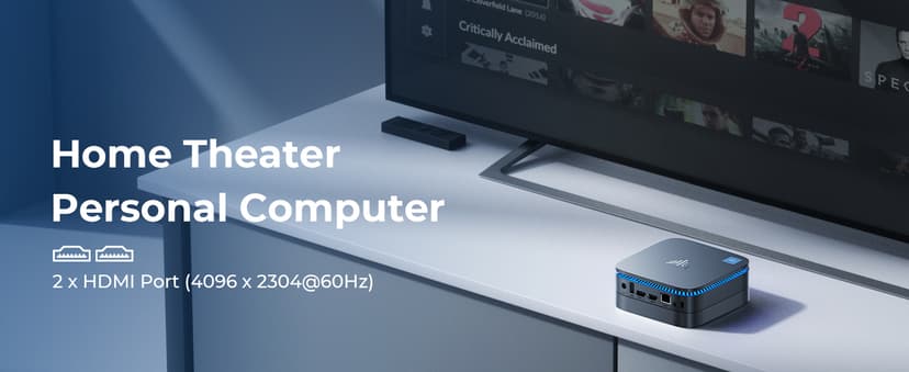 KAMRUI AK1PLUS Mini PC, N95 Processor (up to 3.4GHz), 8GB DDR4 RAM 256GB M.2 SSD, Mini Desktop Computer Support 2.5" SSD, Dual 4K, WiFi, Ethernet for Business, Office, Home