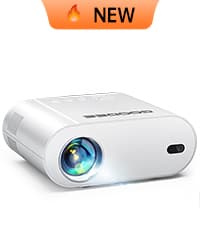 GooDee Smart 4K Projector with WiFi and Bluetooth, Google TV-Licensed Outdoor Movie Projector with Netflix / Prime Video / YouTube Built-in, Keystone Voice Control Home Theater