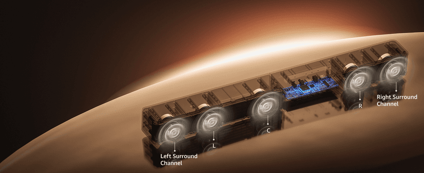 ULTIMEA 5.1CH Surround Sound Bar with Subwoofer, Dolby Atmos, VoiceMX, BassMX, APP, 300W Soundbar for Smart TV, Home Theater Surround Sound System for TV, BT 5.4, Poseidon M60 (2025 Model)