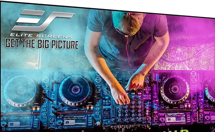 Elite Screens Aeon CineWhite A8K, 150" Diag, 16:9 Aspect Ratio, ISF Certified 8K Ultra HD Home Theater Fixed Frame Edge Free Projection Sound Transparent Perforated Weaved Screen, AR150H-A8K