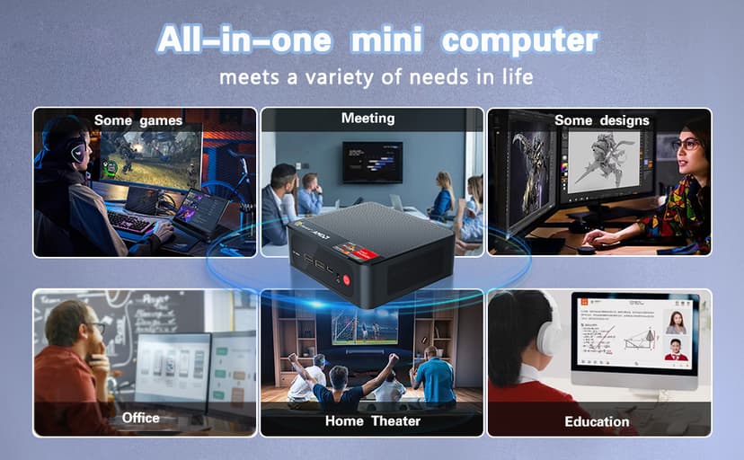 Beelink SER5 Max Mini PC, AMD Ryzen 7 6800U (up to 4.7GHz, 8C/16T), 24G LPDDR5 RAM 500GB M.2 PCIe4.0 SSD Mini Desktop Computers, Micro PC 4K Triple Display/WiFi 6/BT5.2, Office/School/Gaming