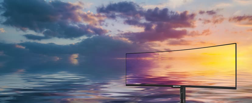 Deco Gear 49" Curved Ultrawide 5K Gaming Monitor, 32:9, 120 Hz, 101% NTSC 100% sRGB, Adjustable, Home Office and Entertainment Workstation