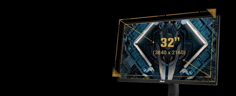 ASUS TUF Gaming 32” (31.5” viewable) 4K HDR DSC Gaming Monitor (VG32UQA1A) - UHD (3840 x 2160), 160Hz, 1ms, Extreme Low Motion Blur Sync, Freesync Premium, HDMI2.1, Speakers, 120% sRGB, DisplayHDR 400