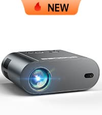GooDee Smart 4K Projector with WiFi and Bluetooth, Google TV-Licensed Outdoor Movie Projector with Netflix / Prime Video / YouTube Built-in, Keystone Voice Control Home Theater