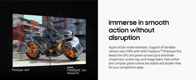 Samsung 27” Odyssey OLED G6 (G60SD) Series Gaming Monitor with QHD & QD-OLED, 360Hz 0.03ms, AMD FreeSync Premium Pro, Anti-Glare, Sleek Design, Cooling System, 3 Year Warranty, LS27DG602SNXZA