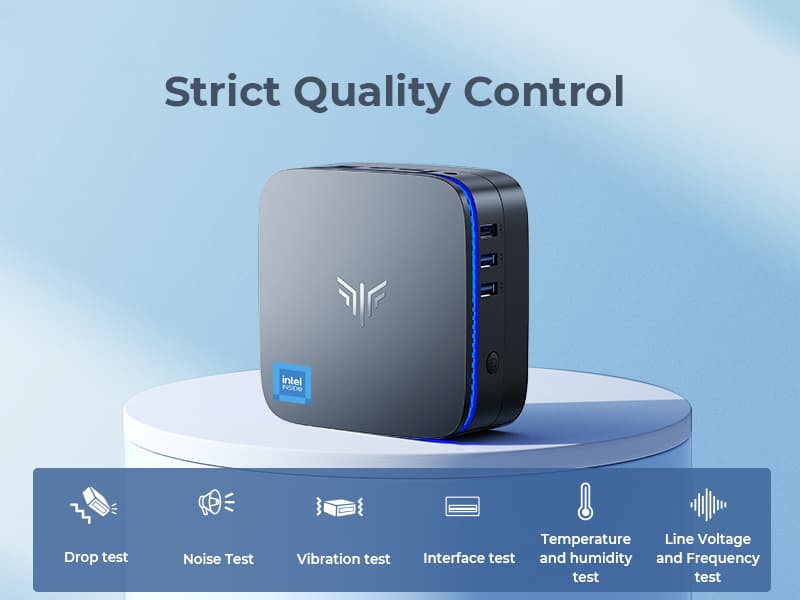 KAMRUI AK1PLUS Mini PC, N95 Processor (up to 3.4GHz), 8GB DDR4 RAM 256GB M.2 SSD, Mini Desktop Computer Support 2.5" SSD, Dual 4K, WiFi, Ethernet for Business, Office, Home