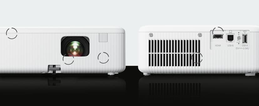 Epson EpiqVision Flex CO-W01 Portable Projector, 3-Chip 3LCD, Widescreen, 3,000 Lumens Color/White Brightness, 5 W Speaker, 300-Inch Home Entertainment and Work, Streaming Ready