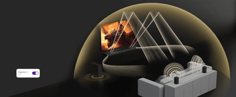 ULTIMEA 5.1.2ch Sound Bar with Dolby Atmos, Surround Sound System for TV with 2 Surround Speakers, Sound Bar for Smart TV, Soundbar with Subwoofer for Home Theater, BT 5.4, HDMI eARC, Skywave F40