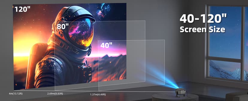 Netflix Officially Licensed Projector,BETTDOW Closed-Design Projector with Wifi 6 and Bluetooth 5.2,Intelligent Voice Assistant,Electric Focus Projector for Netflix/YouTube/Prime Video/D+