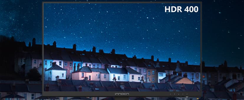 INNOCN 27 Inch 4K Monitor Computer UHD 3840 x 2160 LCD IPS Display, HDR400, USB C 65W, DP, HDMI, PC Monitor for Mac Laptop, 1.07B+ Colors, Built-in Speakers, Pivot/Height Adjustable Stand, Black