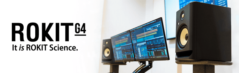 KRK RP5 Rokit 5 G4 Professional Bi-Amp 5" Powered Studio Monitor Pair, Black